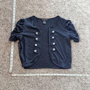 Delirious Midnight Blue Buttoned Top